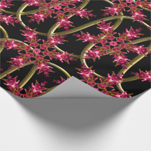 Pink Floating Flakes Wrapping Paper