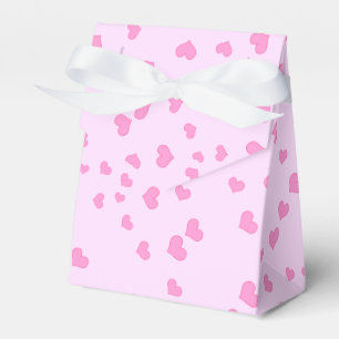 Pink Floating Hearts Favor Box