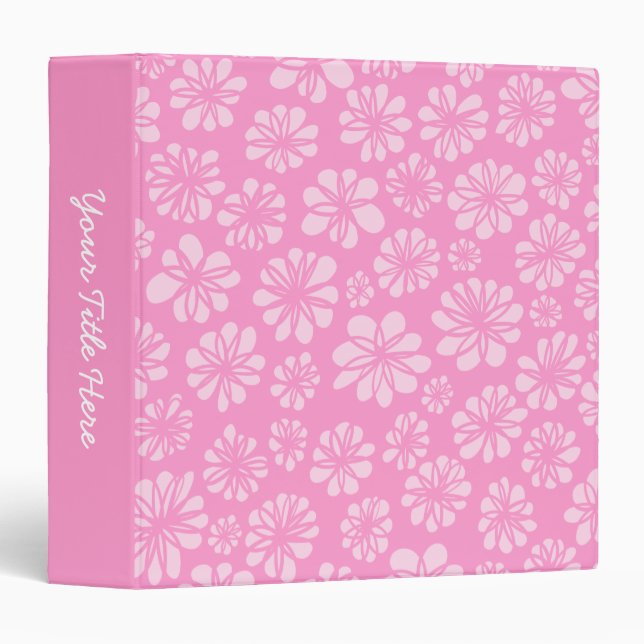 Pink Floral (1.5in) Binder (Front/Spine)