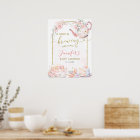 Pink Floral A Baby is Brewing Welcome Sign