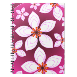 Pink Floral Abstract Pattern   Aesthetic Flower Ar Notebook