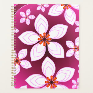 Pink Floral Abstract Pattern   Aesthetic Flower Ar Planner
