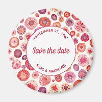 Pink Floral Abstract Pattern Save the Date