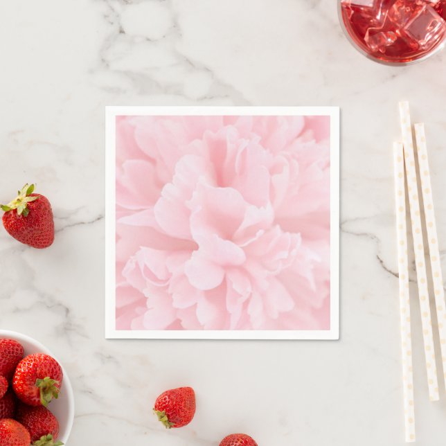 Pink Floral Abstract Wedding Napkin (Insitu)