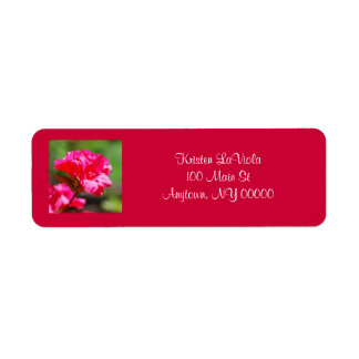 Pink Floral Address Label