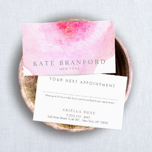 Pink Floral Appointment Card