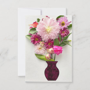 Pink Floral Arrangement note card