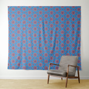 Pink Floral Art Tapestry