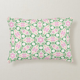 Pink Floral Artistic Abstract Pattern Accent Pillow