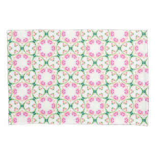 Pink Floral Artistic Abstract Pattern Pillowcase