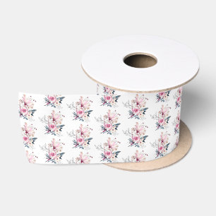 Pink Floral Baby in Bloom Baby Shower  Satin Ribbon