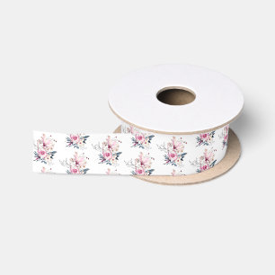 Pink Floral Baby in Bloom Baby Shower  Satin Ribbon