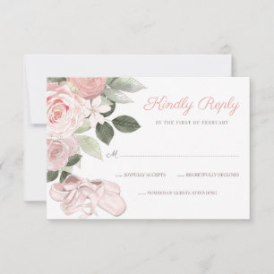 Pink Floral Ballet Bat Mitzvah RSVP