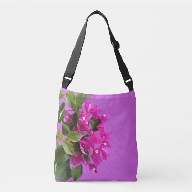 Pink Floral Bloom Crossbody Bag (Front)
