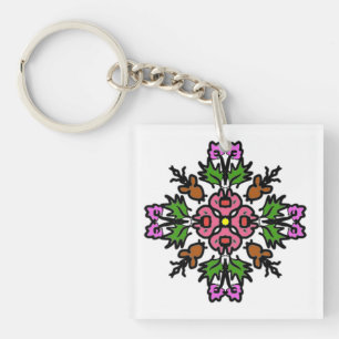 Pink Floral Bloom Keychain