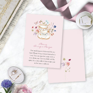 Pink Floral Books for Baby Card