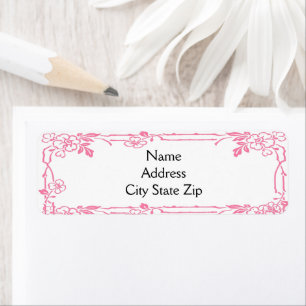 Pink floral border