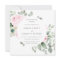 Pink Floral Botanical Square Wedding Invitation