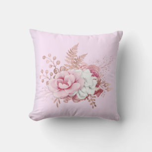 Pink floral bouquet Hampton  pillow