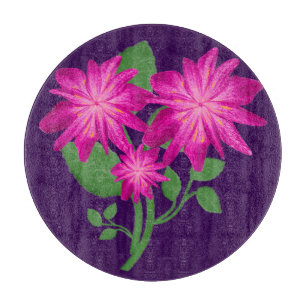 Pink Floral Bouquet Illustration   Hand Drawn  Cutting Board