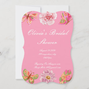 PINK FLORAL BRIDAL SHOWER INVITATION