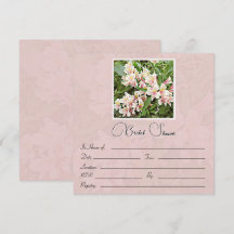 Pink Floral Bridal Shower Invitation
