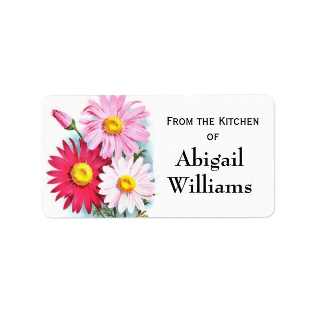 Pink Floral Canning Sticker (Front)