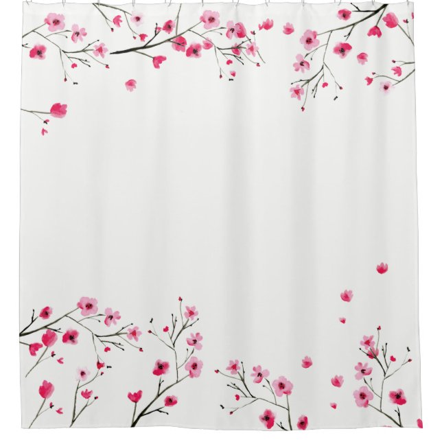 Pink floral Cherry Blossom waterrolor flower (Front)