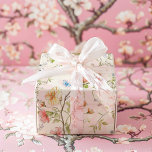 Pink Floral Chinoiserie Wedding Wrapping Paper<br><div class="desc">Pink Floral Chinoiserie Wedding Theme Collection.- it's an Elegant Simple modern distressed Chinoiserie style background,  perfect for your Wedding parties. It’s very easy to customize,  with your personal details. If you need any other matching product or customization,  kindly message via Zazzle.</div>