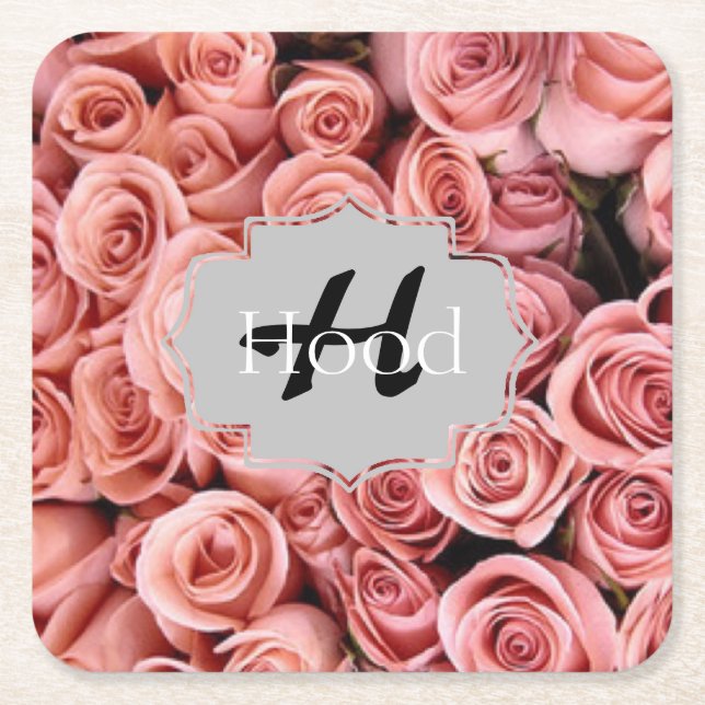 Pink Floral Coasters (Front)