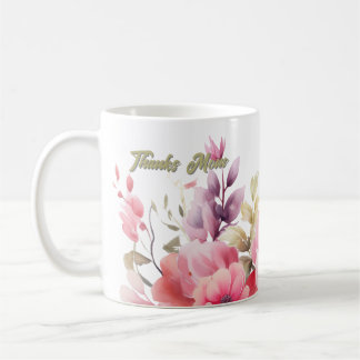 PInk Floral Coffee Mug