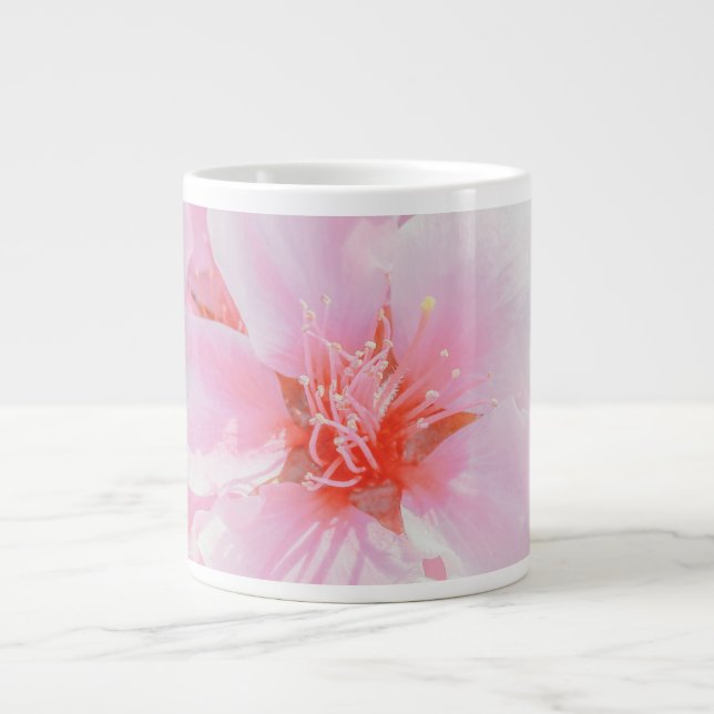 Pink Floral Coffee Mug | Cute Pink Flowers Ceramic (Front)