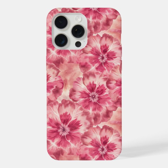 Pink Floral Coquette iPhone Case (Back)