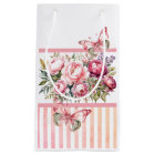 Pink Floral Cottage Small Gift Bag 