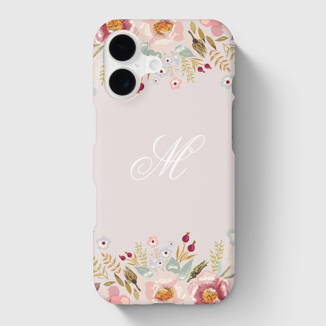 Pink Floral Custom Initial Monogram (Creator Uploaded)