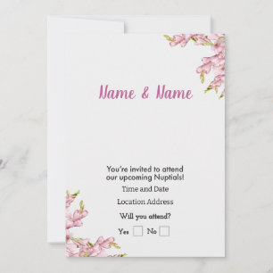 Pink Floral Customizable Invitation