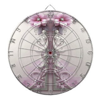 Pink Floral Dartboard