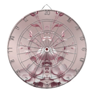 Pink Floral Dartboard