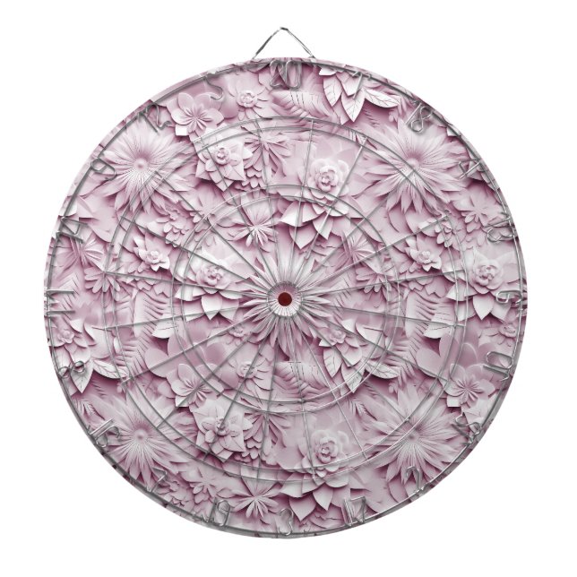 Pink Floral Dartboard (Front)