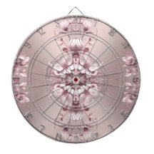 Pink Floral Dartboard