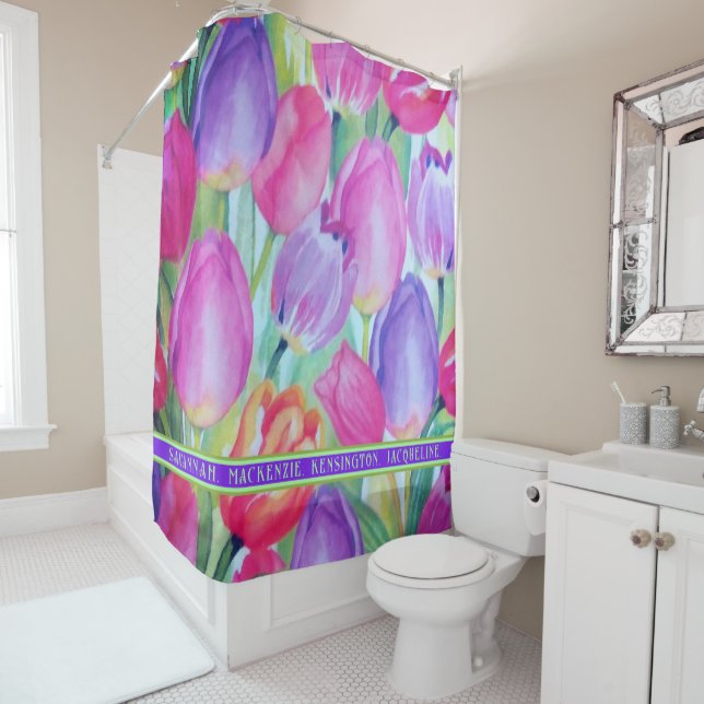 PINK Floral Decorative Green Text (In Situ)