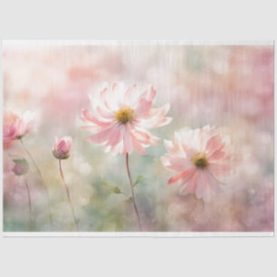 Pink Floral Decoupage Tissue Paper