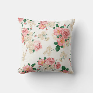 Pink Floral Designer Pillows - Customized Gifts