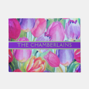 PINK Floral  Doormat