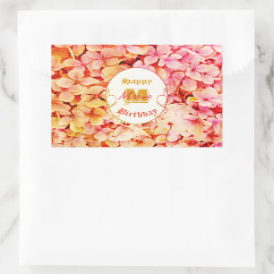 Pink Floral Elegant Modern 21st Birthday Sticker