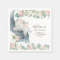 Pink Floral Elephant Girl Baby Shower Birthday  Na