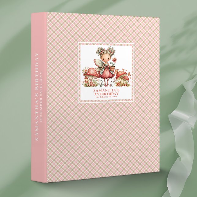 Pink Floral Fairy Birthday Ring Binder Keepsake (Pink Floral Fairy Birthday Ring Binder Keepsake)
