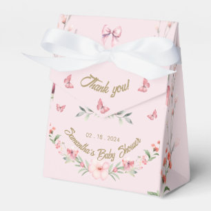 Pink Floral Fantasies & Teddy Bear Hugs Favor Box