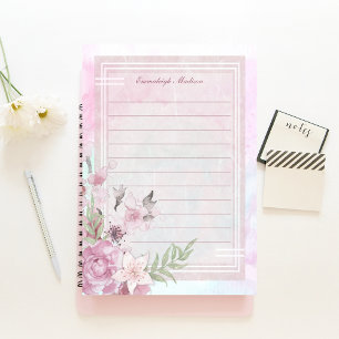 Pink Floral Feminine Essence Custom Post-it Notes