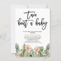 Pink Floral Fiesta Cactus Succulent Baby Shower